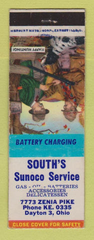 Matchbook Cover - Sunoco oil gas South's Dayton OH WEAR LAMINATED