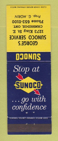 Matchbook Cover - Sunoco oil gas George's Cambridge ON