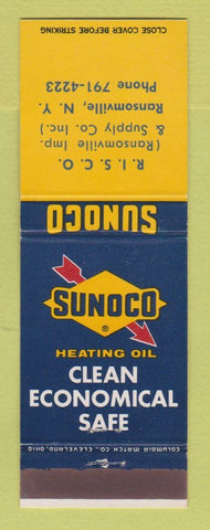 Matchbook Cover - Sunoco oil gas Ransomville Implement NY