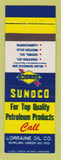 Matchbook Cover - Sunoco oil gas Lorraine Bowling Green OH MISPRINT