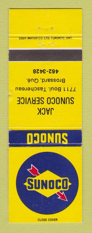 Matchbook Cover - Sunoco oil gas Jack Brossard QC WEAR