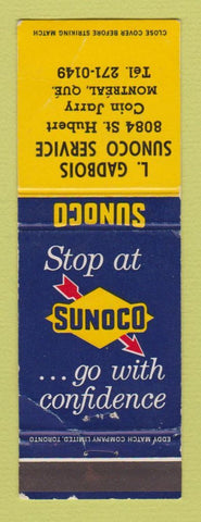 Matchbook Cover - Sunoco oil gas L Gadbois Montreal QC WEAR