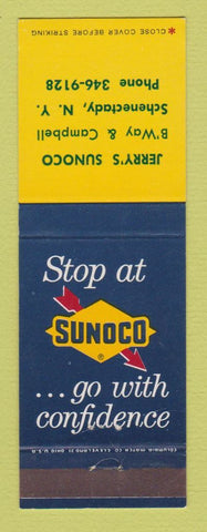 Matchbook Cover - Sunoco oil gas Jerry's Schenectady NY WEAR
