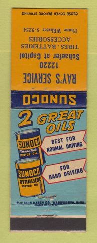 Matchbook Cover - Sunoco oil gas Ray's WEAR