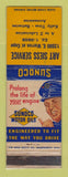 Matchbook Cover - Sunoco oil gas Art Siess  LAMINATED