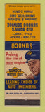 Matchbook Cover - Sunoco oil gas Red Burr's Springfield OH LAMINATED