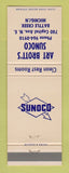 Matchbook Cover - Sunoco oil gas Art Brott's Battle Creek MI