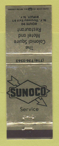 Matchbook Cover - Sunoco oil gas Colonial Squire Motel Ripley NY