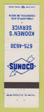 Matchbook Cover - Sunoco oil gas Koomen's Casnovia MI