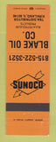 Matchbook Cover - Sunoco oil gas Blake Oil Kirkland IL ORANGE
