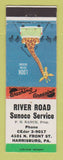 Matchbook Cover - Sunoco oil gas River Road Harrisburg PA