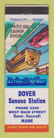 Matchbook Cover - Sunoco oil gas Dover Foxcroft ME