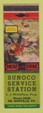 Matchbook Cover - Sunoco oil gas South Danville PA LAMINATED