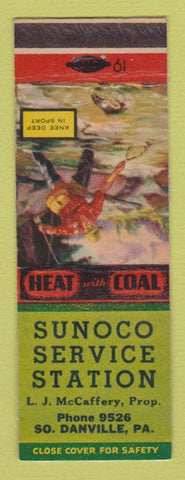 Matchbook Cover - Sunoco oil gas South Danville PA LAMINATED
