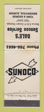 Matchbook Cover - Sunoco oil gas Dale's Bensenville IL WEAR