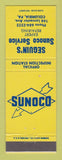 Matchbook Cover - Sunoco oil gas Seguin's Columbia PA