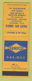 Matchbook Cover - Sunoco oil gas Valley Ave Winchester VA