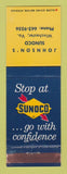 Matchbook Cover - Sunoco oil gas Johnson's Winchester VA