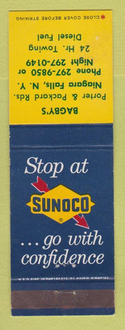 Matchbook Cover - Sunoco oil gas Bagby's Niagara Falls NY