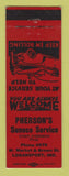 Matchbook Cover - Sunoco oil gas Pherson's Longasport IN LAMINATED