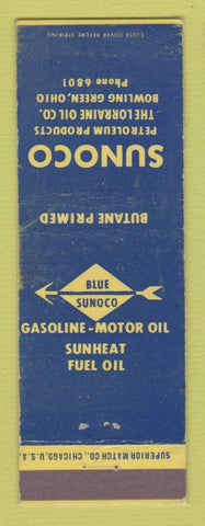 Matchbook Cover - Sunoco oil gas Bowling Green OH Lorraine Oil WEAR LAMINATED