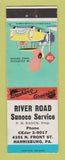 Matchbook Cover - Sunoco oil gas River Road Harrisburg PA