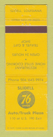 Matchbook Cover - Union 76 oil gas Slidell LA