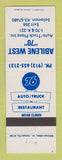 Matchbook Cover - Union 76 oil gas Abilene West 70 Solomon KS