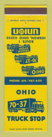 Matchbook Cover - Union 76 oil gas Ohio 70-37 Truck Shop Hebron OH