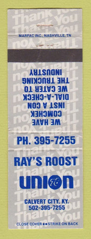 Matchbook Cover - Union 76 oil gas Ray's Roost Calvert City KY