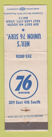 Matchbook Cover - Union 76 oil gas Neil's Salt Lake City UT WEAR