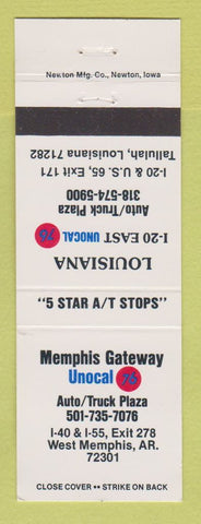 Matchbook Cover - Union 76 oil gas Memphis Gateway West Memphis AR