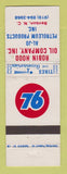Matchbook Cover - Union 76 oil gas Robin Hood Benson NC WEAR