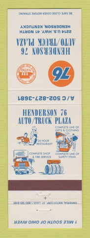 Matchbook Cover - Union 76 oil gas Henderson KY