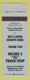 Matchbook Cover - Union 76 oil gas Maquoketa IA Rose Garden Night Club BLUE