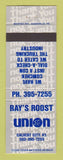 Matchbook Cover - Union 76 oil gas Ray's Roost Calvert City KY
