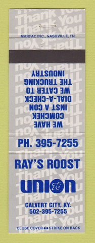 Matchbook Cover - Union 76 oil gas Ray's Roost Calvert City KY