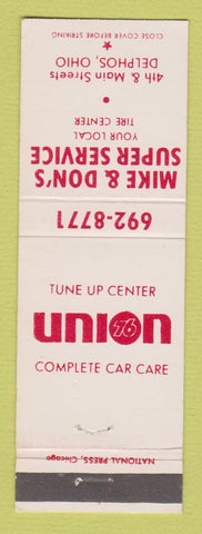 Matchbook Cover - Union 76 oil gas Mike & Don's Delphos OH