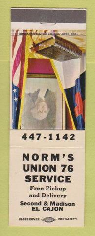 Matchbook Cover - Union 76 oil gas Norm's El Cajon CA