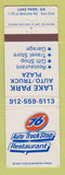 Matchbook Cover - Union 76 oil gas Lake Park Truck Stop Lake Park GA