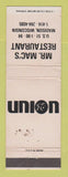 Matchbook Cover - Union 76 oil gas Mr Mac's Madison WI WEAR