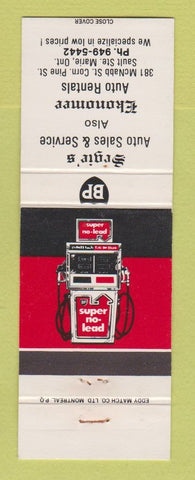 Matchbook Cover - BP oil gas Ekonomee Sault Ste Marie ON