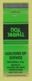 Matchbook Cover - BP oil gas Guilford ME GREEN WEAR