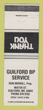 Matchbook Cover - BP oil gas Guilford ME WHITE