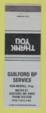Matchbook Cover - BP oil gas Guilford ME BLUE