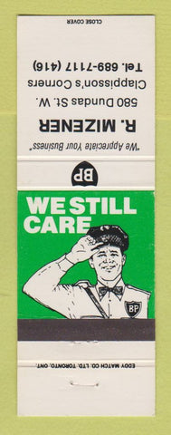 Matchbook Cover - BP oil gas R Mizener Clappisson's Corners Hamilton ON