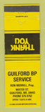 Matchbook Cover - BP oil gas Guilford ME YELLOW
