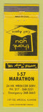 Matchbook Cover - Marathon oil gas I-57 Arcola IL WEAR