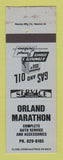 Matchbook Cover - Marathon oil gas Orland
