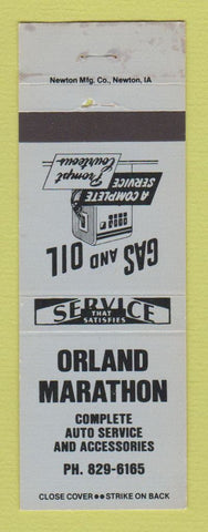 Matchbook Cover - Marathon oil gas Orland